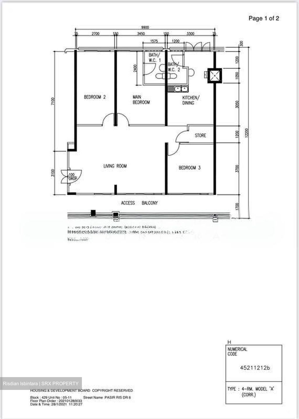 Blk 429 Pasir Ris Drive 6 (Pasir Ris), HDB 4 Rooms #553473951